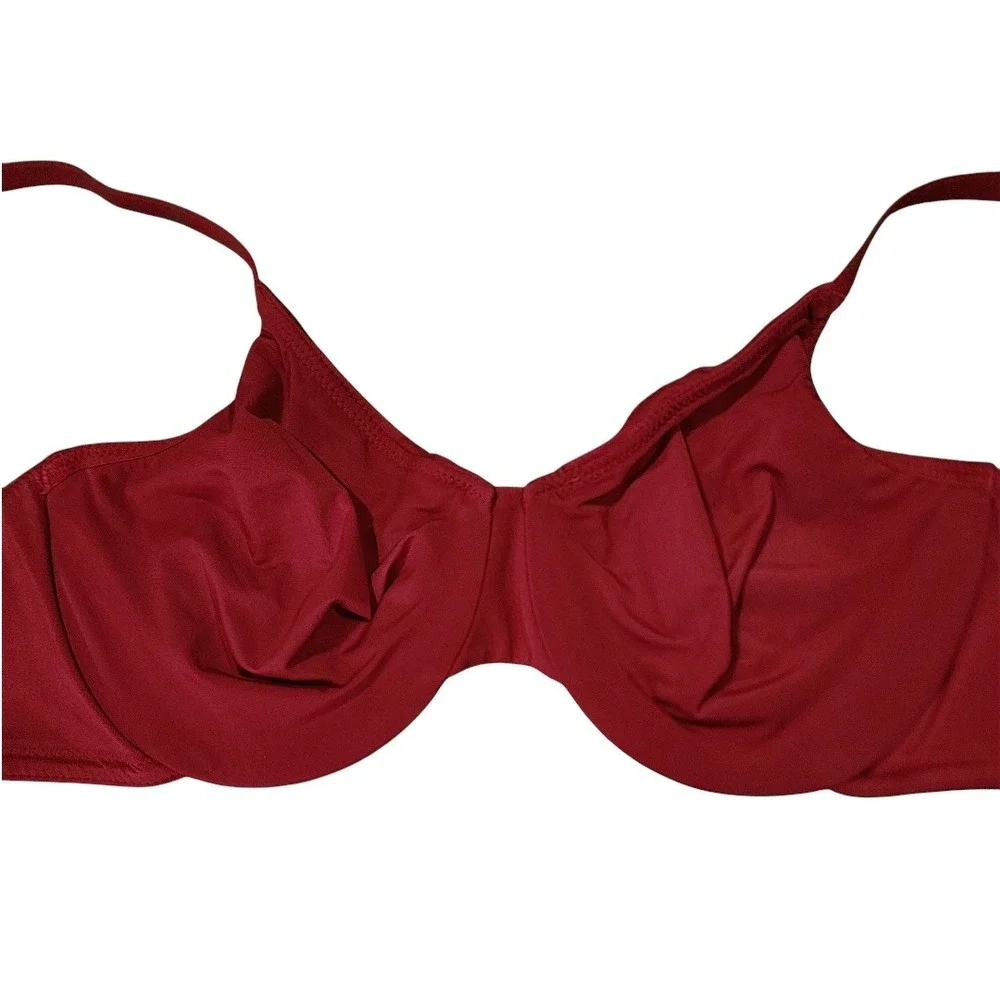 Wacoal Bra 34C Womens Red Underwire Lace Trim Full Coverage 855213 Lingerie
